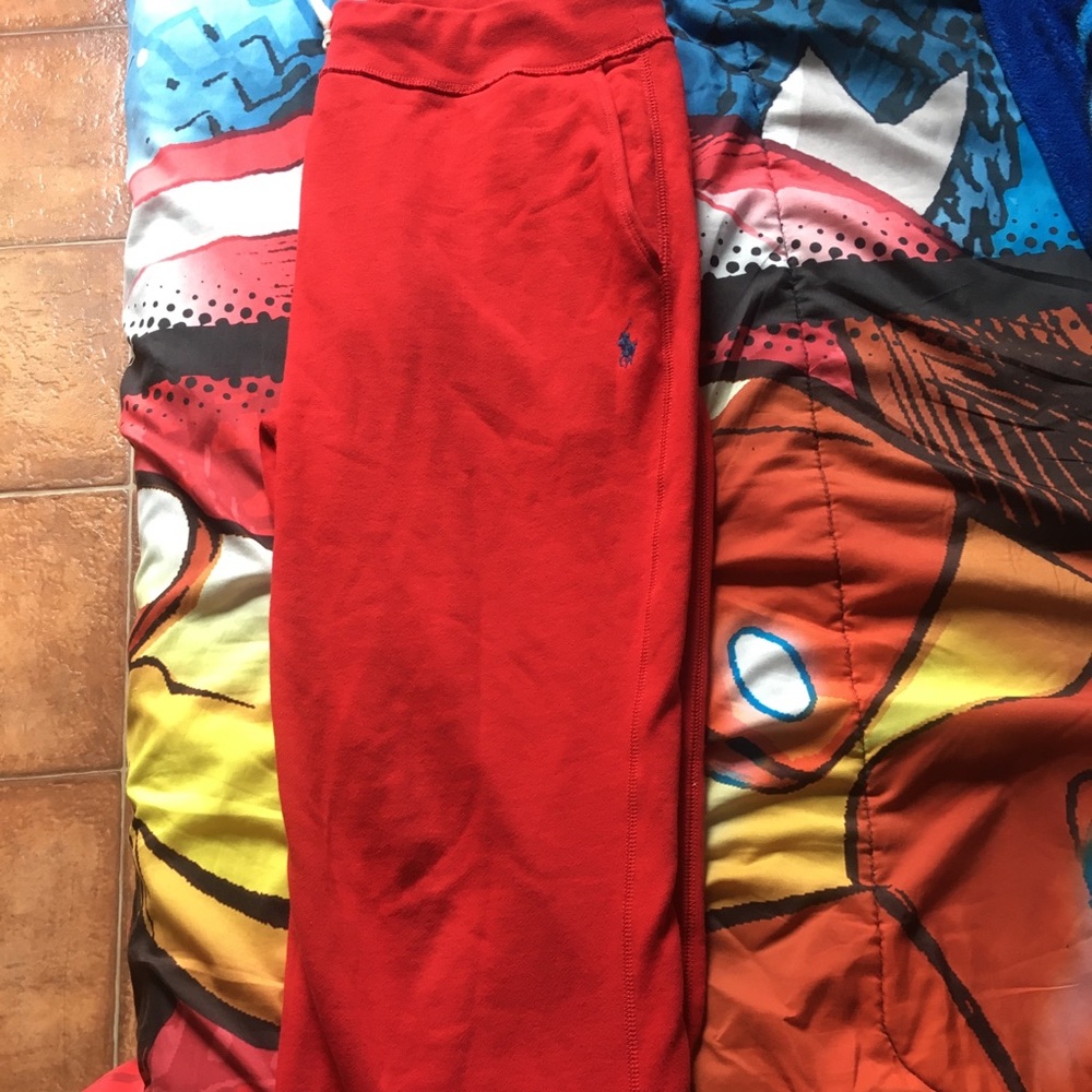 Red polo Sweatpants